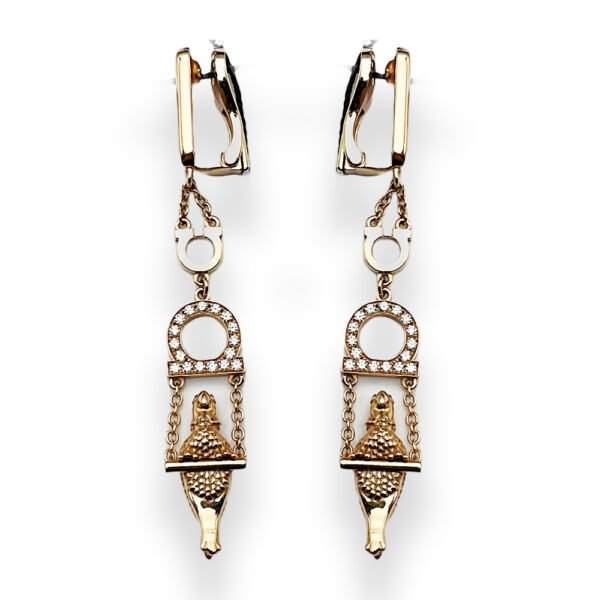750 Earrings Salvatore Ferragamo Diamond Silicone