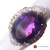 52.95ct natural amethyst accented with 0.38ct diamonds.