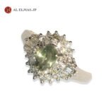 An elegant Pt900/K18 luxury ring featuring a rare natural Alexandrite
