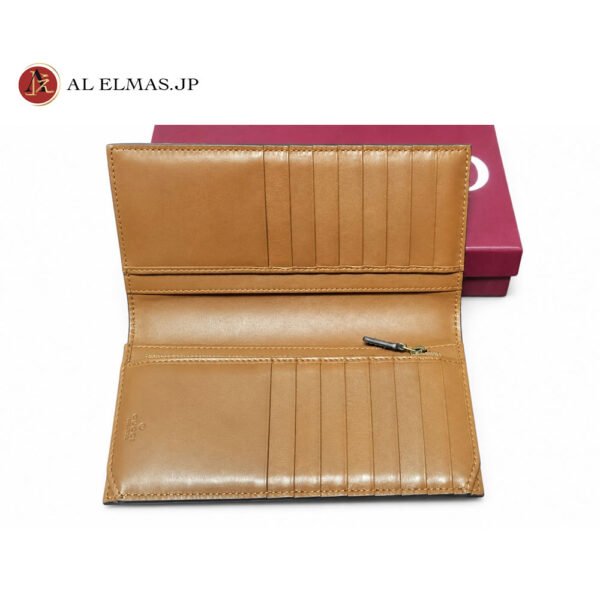 Authentic Gucci GG Supreme canvas long wallet with leather interior, original box, dust bag, and booklet – luxury designer wallet by Gucci.